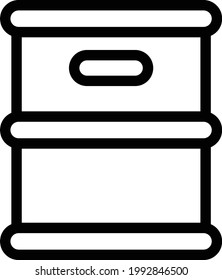 barrel vector thin line icon