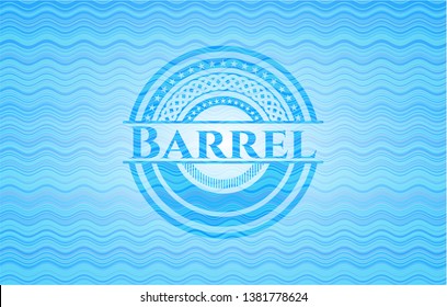 Barrel water concept emblem background.