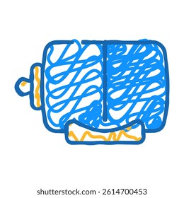 barrel with water doodle icon sketch vector. barrel with water sign. isolated symbol illustration