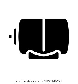 barrel with water glyph icon vector. barrel with water sign. isolated contour symbol black illustration