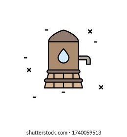 Barrel, water icon. Simple outline colored vector of agriculture icons for ui and ux, website or mobile application