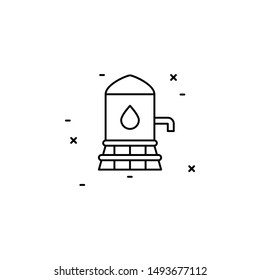 barrel, water icon. Simple thin line, outline vector of Agriculture icons for UI and UX, website or mobile application