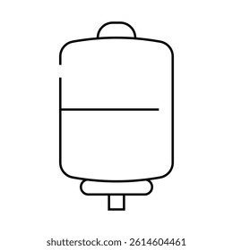 barrel watering equipment line icon vector. barrel watering equipment sign. isolated contour symbol black illustration