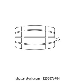barrel of wine icon. Element of Bar for mobile concept and web apps icon. Thin line icon for website design and development, app development