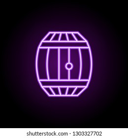 barrel of wine icon. Elements of Alcohol drink in neon style icons. Simple icon for websites, web design, mobile app, info graphics