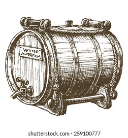 barrel of wine vector logo design template. beer or alcohol drink icon.