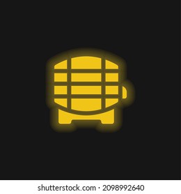 Barrel yellow glowing neon icon