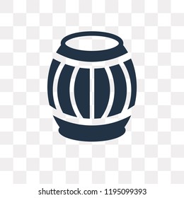 Barrell vector icon isolated on transparent background, Barrell transparency concept can be used web and mobile