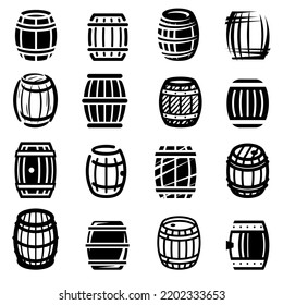 Conjunto de colecciones Barrels. Barreras de icono de colección. Vector