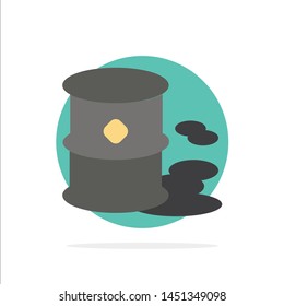 Barrels, Environment, Garbage, Pollution Abstract Circle Background Flat color Icon