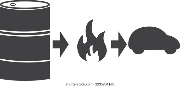 Barrels of fuel icon, petrol icon black vector