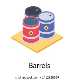 
Barrels icon isolated on white background 

