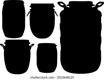 Los barriles son grandes, sencillos y con las manos en el juego. Imagen vectorial.