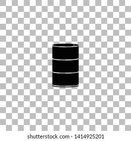 Barrels of oil. Black flat icon on a transparent background. Pictogram for your project