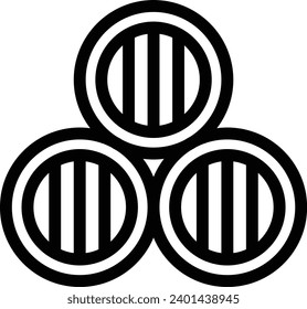 Barrels single vector line icon