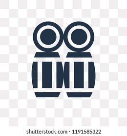 Barrels vector icon isolated on transparent background, Barrels transparency concept can be used web and mobile