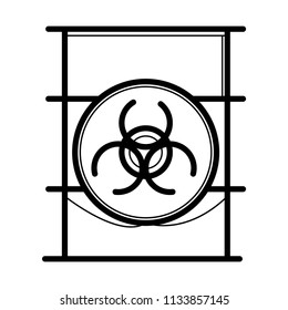 Barrels of waste vector icon