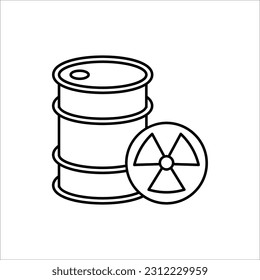 Barriles de la ilustración de vectores de residuos. Residuos de riesgo biológico, Residuos radiactivos. icono de barriles para ilustración vectorial de diseño web sobre fondo blanco.