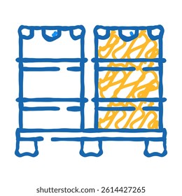 barrels wholesale doodle icon sketch vector. barrels wholesale sign. isolated symbol illustration
