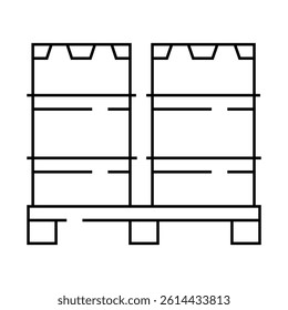 barrels wholesale line icon vector. barrels wholesale sign. isolated contour symbol black illustration