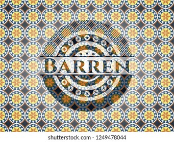 Barren arabesque emblem background. arabic decoration.