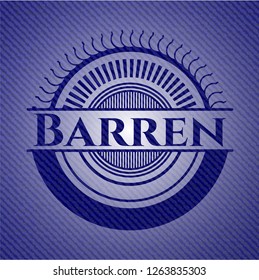 Barren badge with denim texture