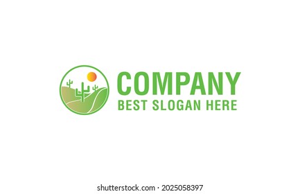 barren fields icon vector with a sunsetsunrise view. nature icon. logo icon