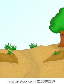 barren forest still overgrown with one tree and some grass