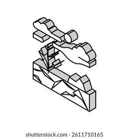 barren land isometric icon vector. barren land sign. isolated symbol illustration