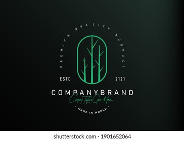 Inspiración en el diseño del logotipo del árbol estéril. Ilustración vectorial de tres árboles muertos estéticos. Plantilla vectorial de diseño de iconos moderna con estilo de línea
