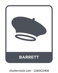 barrett icon vector on white background., barrett simple element illustration