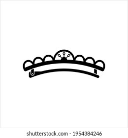 Barrette Icon, Hair Clasp, Clip, Slide, Decorative Hair Clip Vector Art Illustration