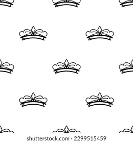 Barrette Icon Seamless Pattern, Hair Clasp, Clip, Slide, Decorative Hair Clip Vector Art Illustration