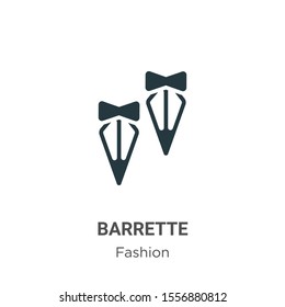Barrette vector icon on white background. Flat vector barrette icon symbol sign from modern fashion collection for mobile concept and web apps design.