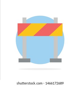 Barricade, Barrier, Construction Abstract Circle Background Flat color Icon. Vector Icon Template background