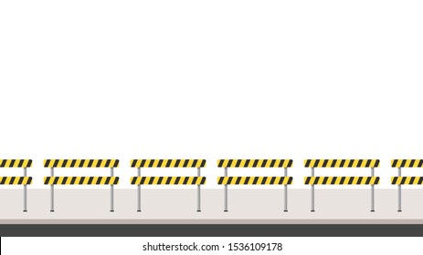 barricade block vector. fence vector. wallpaper. free space for text.