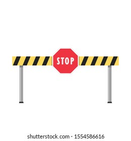 barricade block vector. fence vector. wallpaper. free space for text.