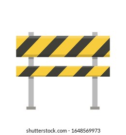 Barricade Block Vector. Fence Vector. Wallpaper. Free Space For Text.