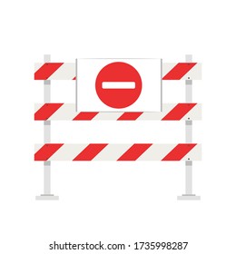 Barricade block vector. fence vector. wallpaper. free space for text.