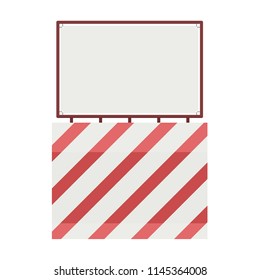 Barricade cartoon vector. Barricade and label vector. free space for text. wallpaper. frame.