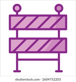 Barricade Icon Element For Design