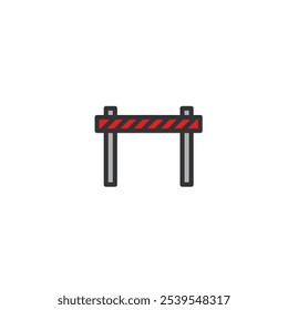 Ícone de barricada design de vetor plano
