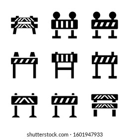 barricade icon isolated sign symbol vector illustration - Collection of high quality black style vector icons
