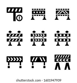 barricade icon isolated sign symbol vector illustration - Collection of high quality black style vector icons
