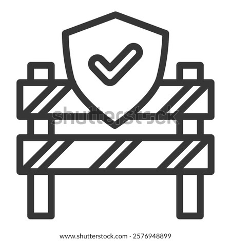 Barricade Icon Lineal Style Vector Illustration
