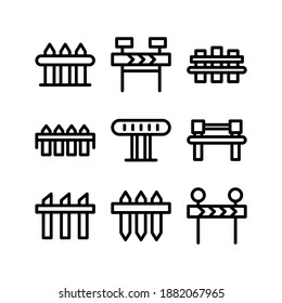 Barricade icon or logo isolated sign symbol vector illustration - Collection of high quality black style vector icons
