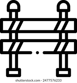 barricade icon. Thin Linear Style Design Isolated On White Background