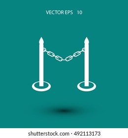 barricade icon vector, flat design best vector icon