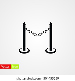 barricade icon vector, flat design best vector icon