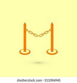 barricade icon vector, flat design best vector icon